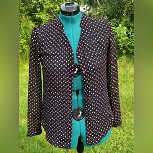 Ann Taylor sheer button up blouse